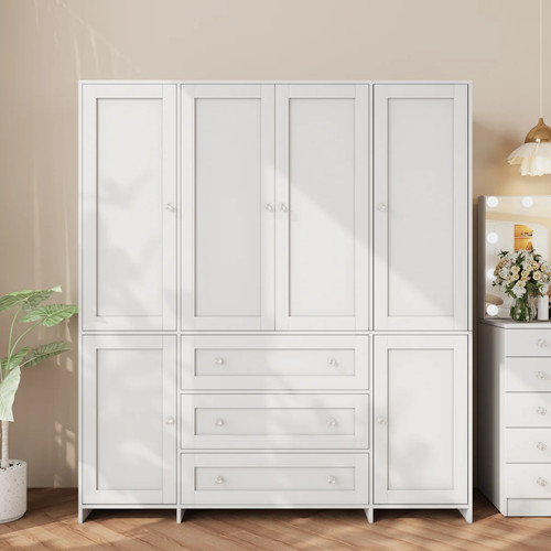 Door wardrobe armoire with - 6-door,