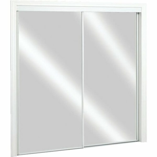 White framed mirror - white,