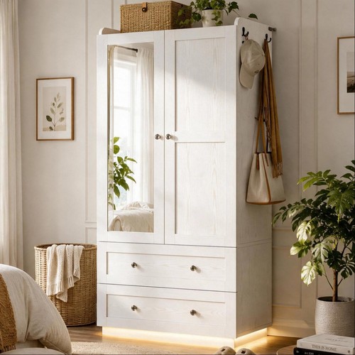Wardrobe closet mirror - wardrobe, w/